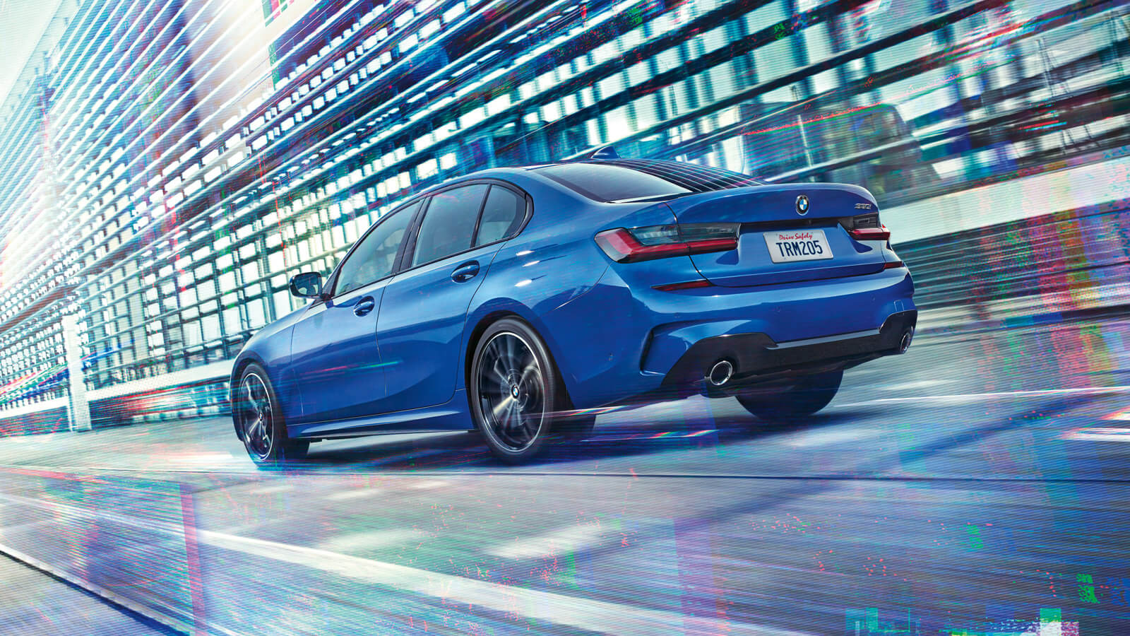2020 BMW 3 Series 330i Portimao Blue Exterior Rear View 2020 BMW 3 Series 330i Portimao Blue Exterior Rear View